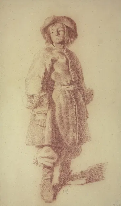Standing Youth in a Marine Uniform by Моисей тер Борх — digital art print download