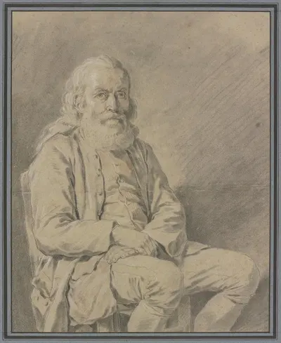 Bildnis eines sitzenden alten Mannes by Nicolas Bernard Lépicié — digital art print download