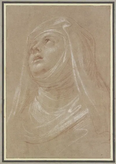 A nun's bust by Николас Гибаль — digital art print download