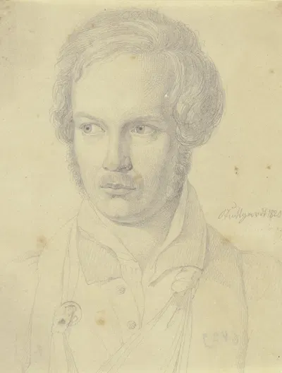 Bildnis des Augsburger Redakteurs Dr. Gustav Kolb by Nikolaus Hoff, 1820 — digital art print download
