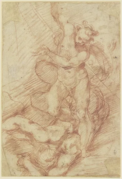 Der Erzengel Michael besiegt Luzifer by Orazio Samacchini — digital art print download