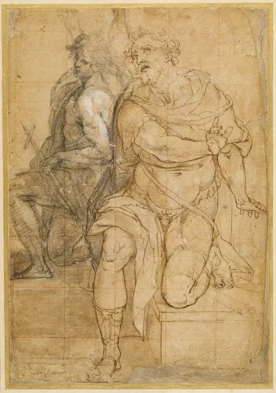 Der heilige Nabor und der jugendliche Johannes der Täufer by Orazio Samacchini — digital art print download