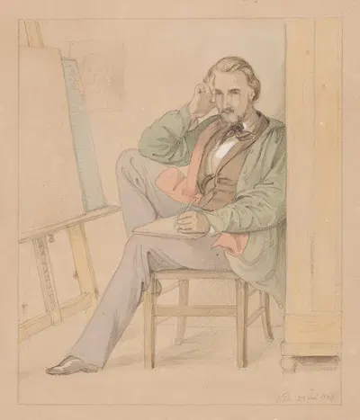 Self-portrait by Otto Donner von Richter, 1848 — digital art print download