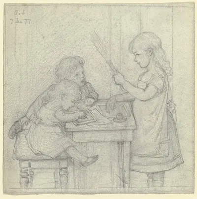 Gespielte Schulszene by Отто Шольдерер, 1877 — digital art print download