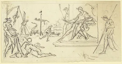 Die Grausamkeiten des Tiberius by Paul Egell, 1748 — digital art print download