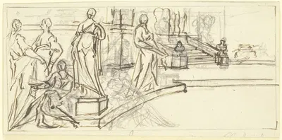 Kleidung der römischen Frauen by Paul Egell, 1748 — digital art print download
