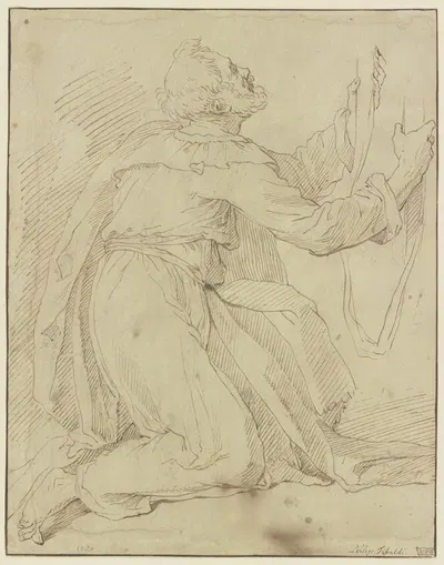 Der Heilige Thomas erhält den Gürtel der Muttergottes by Pellegrino Tibaldi, 1580 — digital art print download