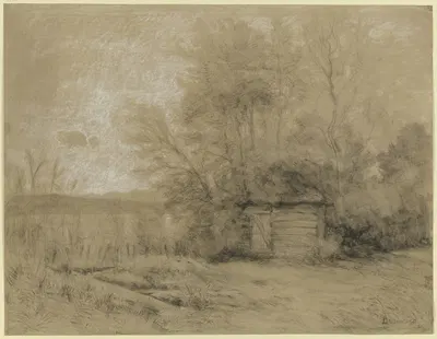 Hut in the swamp by Петер Бурниц — digital art print download