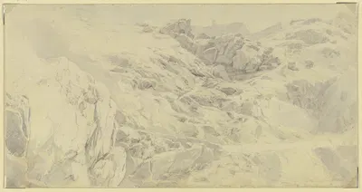 Rocky landscape near Toledo by Петер Бурниц, 1850 — digital art print download