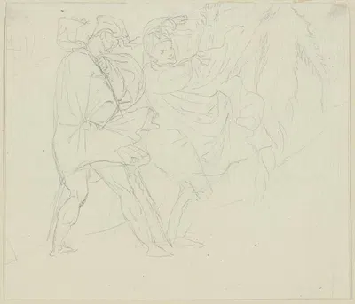 Der Gang nach dem Brocken; Faust und Mephisto by Петер фон Корнелиус — digital art print download