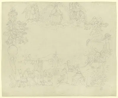 Goethes Faust; Titelblatt in Arabesken by Петер фон Корнелиус, 1814 — digital art print download