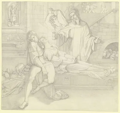 Romeo und Julia tot in der Gruft by Петер фон Корнелиус — digital art print download