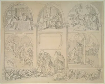 Titelblatt zu den Nibelungen by Петер фон Корнелиус, 1817 — digital art print download