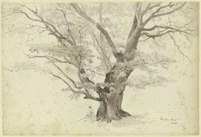 Oak tree near Weßling by Филипп Рёт, 1875 — digital art print download