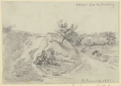 Am Kugelbergweg bei Kronberg im Taunus by Филипп Румпф, 1861 — digital art print download