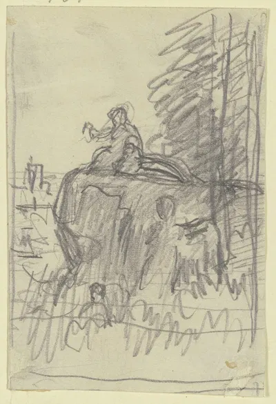 Figuren in einer Landschaft by Филипп Румпф — digital art print download