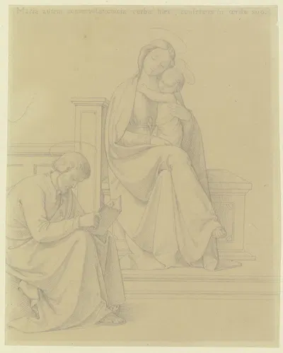 Die Heilige Familie, Joseph lesend by Филипп Вайт — digital art print download