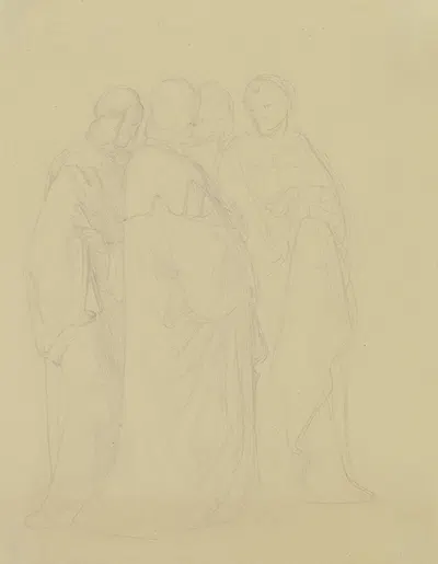 Four clergymen by Филипп Вайт — digital art print download
