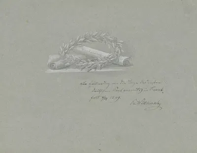 Entwurf für das Titelblatt 'Album der Nationalversammlung' by Филипп Винтерверб, 1849 — digital art print download