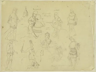 Medieval figures by Филипп Винтерверб — digital art print download