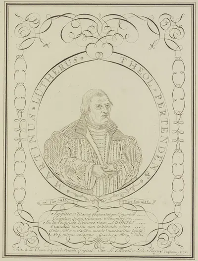 Portrait of Martin Luther by Pierre-Jean-Paul Berny de Nogent, 1772 — digital art print download