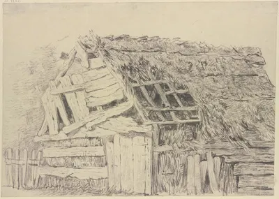 Dilapidated barn by Питер Бартоломеус Барбиерс — digital art print download