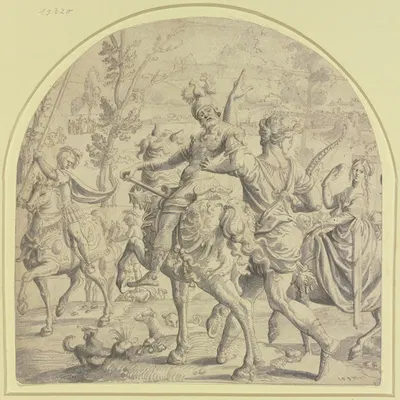 Ausritt zur Jagd (Allegorie des Stolzes) by Pieter Coecke van Aelst, 1532 — digital art print download