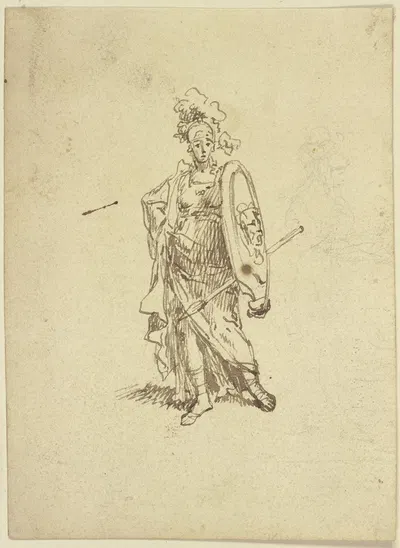 Stehende Kriegerin by Pieter Tanjé — digital art print download