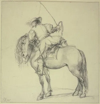 Ein Kavalier, der zu Pferde steigt by Питер Вувурман — digital art print download
