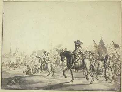 Reiterangriff gegen ein Stadttor by Pieter Wouwerman — digital art print download