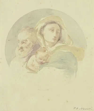 Die Heilige Familie im Rund by Pietro Antonio Novelli — digital art print download