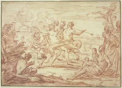 Tanzende Nymphen und Satyrn by Raymond Lafage — digital art print download