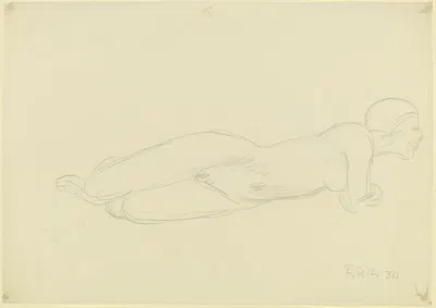 Female nude, reclining by Richard Martin Werner, 1930 — digital art print download