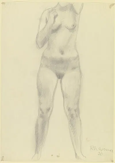 Female nude by Richard Martin Werner, 1930 — digital art print download