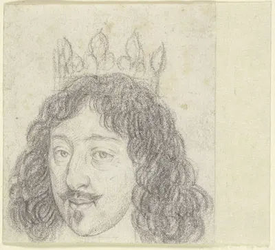 Porträt des Gaston d'Orléans mit Krone by Robert Nanteuil — digital art print download