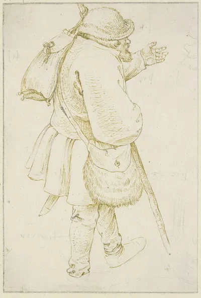 Walking Man with Knapsack by Роелант Савери — digital art print download