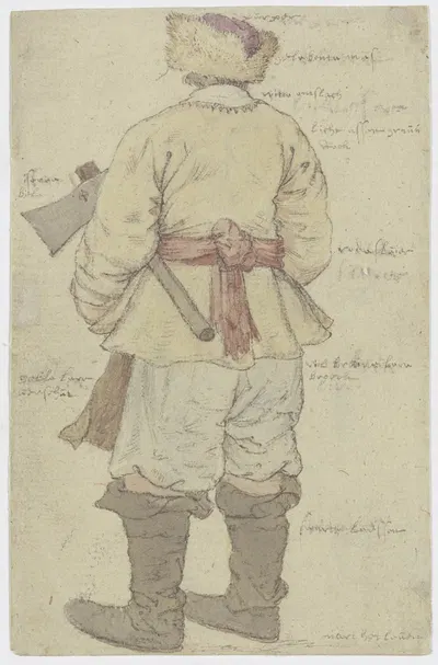 Woodcutter Seen from the Rear by Роелант Савери — digital art print download