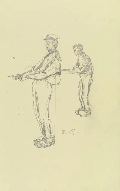 Arbeiter aus der 'Großen Spinnerei von Edam' by Rudolf Gudden — digital art print download