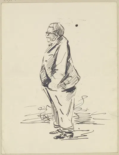 Profile of an elderly man by Рудольф Гудден — digital art print download