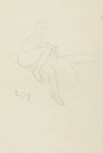 Resting boy by Рудольф Гудден, 1907 — digital art print download