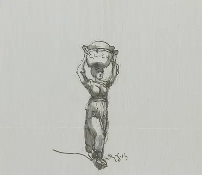 Washerwoman ('happiness') by Рудольф Гудден, 1913 — digital art print download