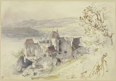 Die Ruinen der Klosterkirche Säusenstein an der Donau by Рудольф фон Альт — digital art print download
