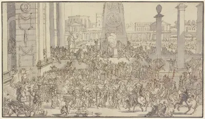 Der Einzug Alexanders in Babylon by Sébastien Leclerc — digital art print download