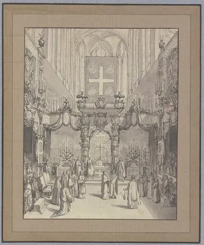 Totenmesse in St. Gervais in Paris by Sébastien Leclerc — digital art print download