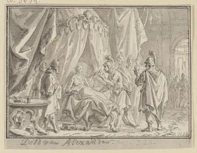Alexander's death by Simon Fokke — digital art print download