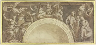 Kopie der Sibyllen des Raffael in S. Maria della Pace in Rom by Taddeo Zuccari, 1514 — digital art print download
