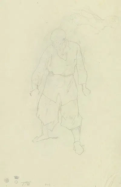 Tscherkessischer Krieger in voller Ausrüstung. by Theodor Horschelt — digital art print download