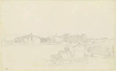 Ansicht von Porto d'Anzio, der Geburtsstadt von Kaiser Nero by Теодор Пелисье — digital art print download