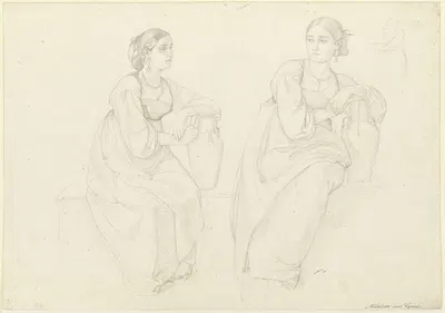 Mädchen aus Capri by Теодор Пелисье, 1830-1839 — digital art print download