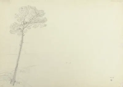 Tree in a landscape by Теодор Пелисье — digital art print download